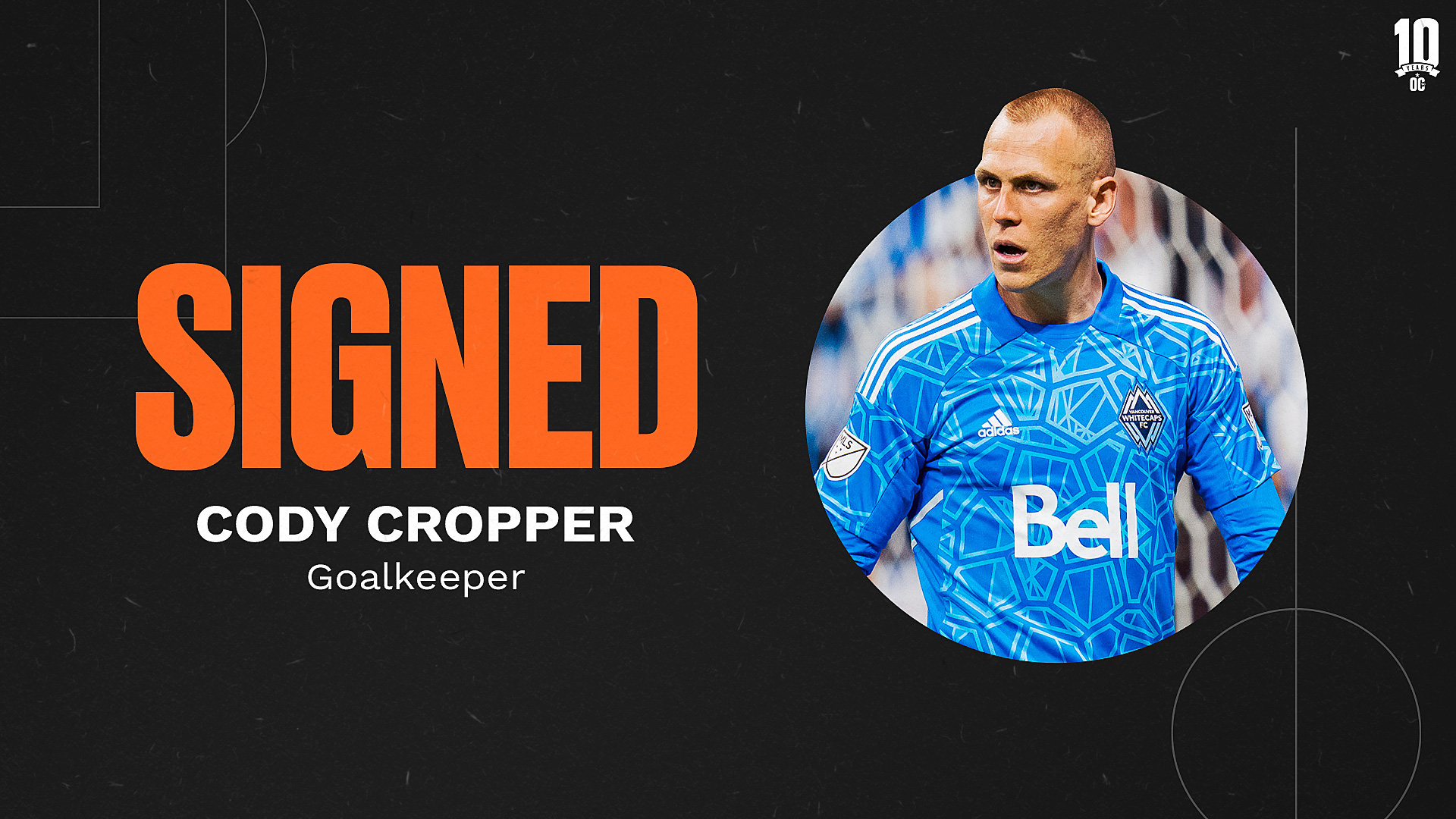 Whitecaps FC sign experienced goalkeeper Cody Cropper